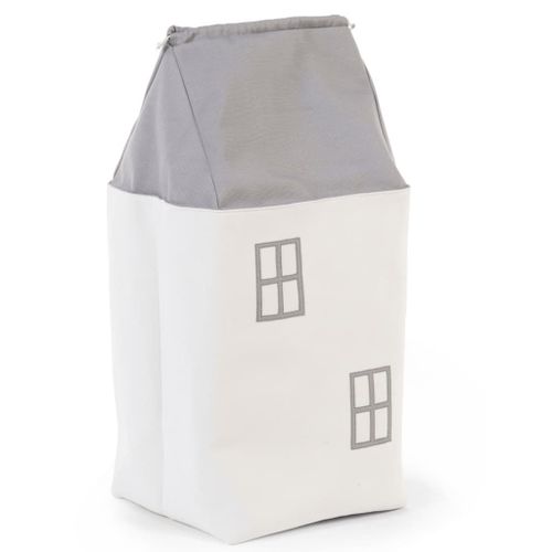 CHILDHOME Boîte de rangement de jouets Gris et blanc cassé