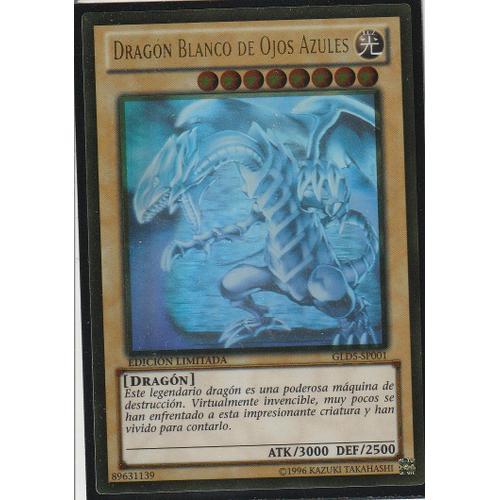 Carte Yu-Gi-Oh - Dragon Blanco De Ojos Azules - Gld5-Sp001 - Ghost-Rare - (Dragon Blanc Aux Yeux Bleus) - Version Espagnole -