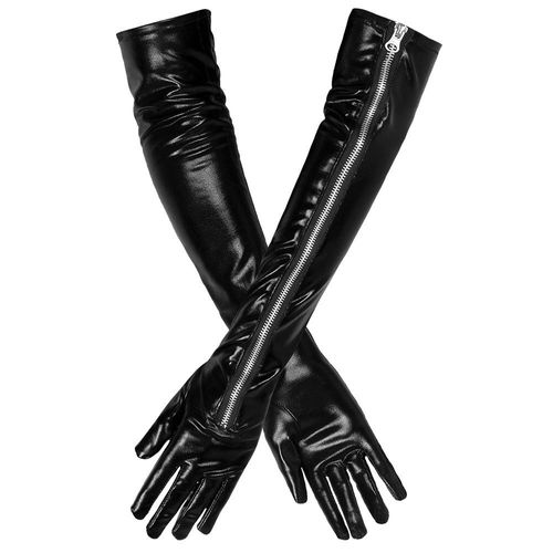 Gants Long Noirs Simili