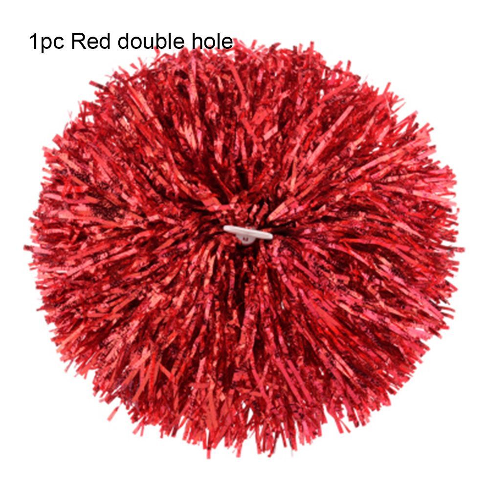 paire de pompons pom pom girl avec poignée rouge