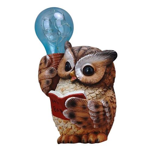 Figurines Miniatures De Hibou, 1 Pièce, Lampes Solaires De Jardin, Extérieur, Simulation D'animaux, Décoration Artisanale En Résine