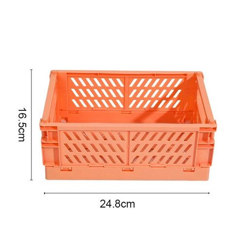 Boîte de rangement pliable en plastique, panier utilitaire, conteneur cosmétique gris, New-2X