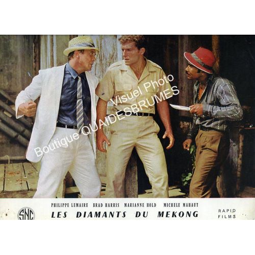 Les Diamants Du Mékong : Jeu De 7 Photos D'exploitation Cinématographique - Format 24,5x30 Cm - De Gianfranco Parolini Avec Philippe Lemaire, Marianne Hold, Brad Harris - 1964