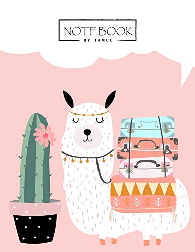 Notebook: Cute With Llama Travel Pink Cover And Lined Pages, Extra Large (8.5 X 11) Inches, 110 Pages, White Paper (Cute With Llama Travel Pink Notebook)