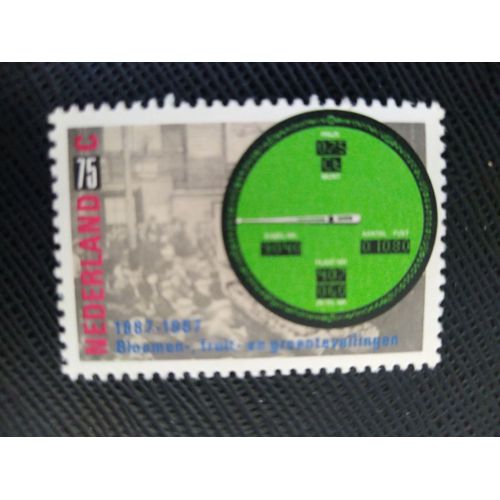 Timbre Pays Bas Yt 1291 Centenaire Des Ventes Aux Enchères 1987 ( 040906 )