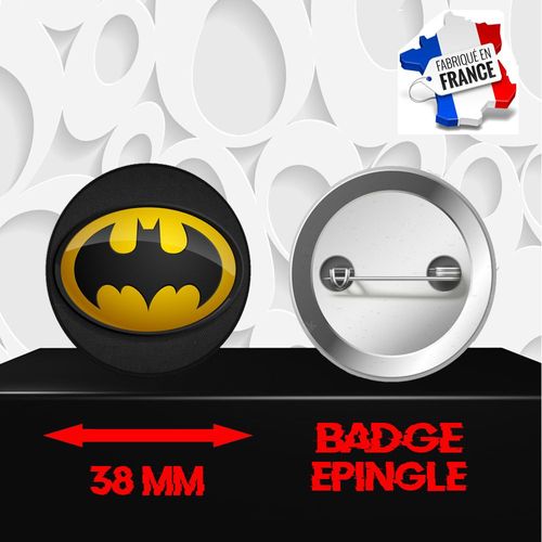 Badge À Épingle 38 Mm Logo Super Héros Batman 0029
