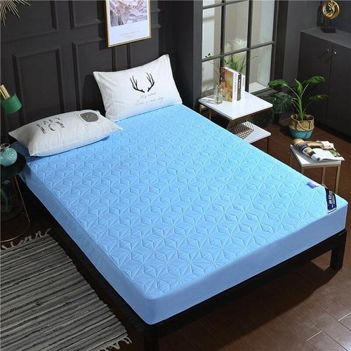 Couleur Water Proof- Bleu Taille 120x200x30cm Draps De Lit Imperméables, Housse De Protection Épaisse Double Couche Pour Matelas, Doux, Antidérapant, Confortable