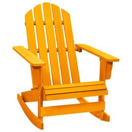 Fauteuil Relax Chaise de plage Orange Chaise longue de jardin en bois 