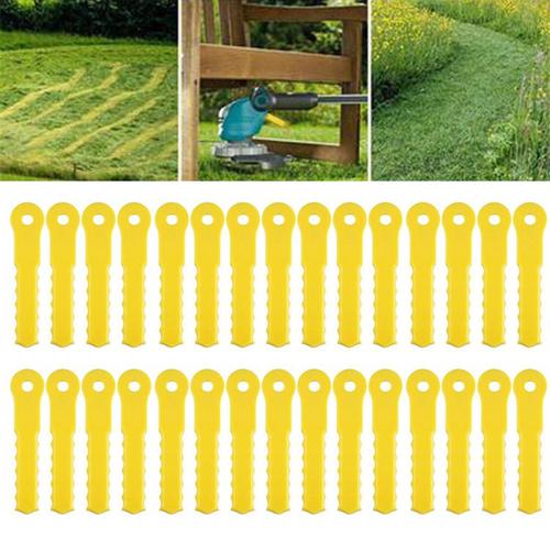 50pcs Garden Grass Trimmer Plastic Blade Nylon Replacement Blade Trimmer For Push-n-load 3 Pivo​​trim Trimmer Parts To H3e7