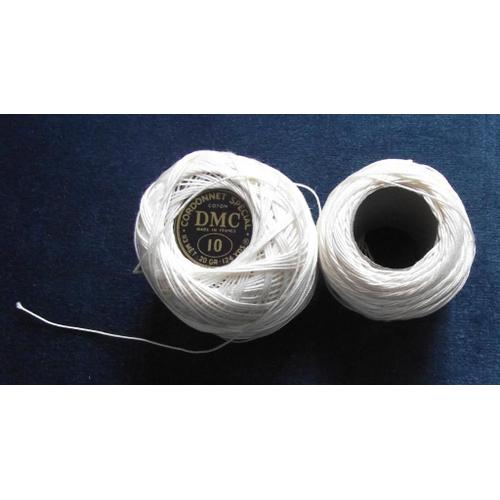 Lot De Cordonnet Blanc Spécial Dmc N°10