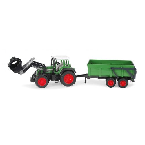 Bruder Tracteur Fendt Vario Avec Chargeur Et Remorque