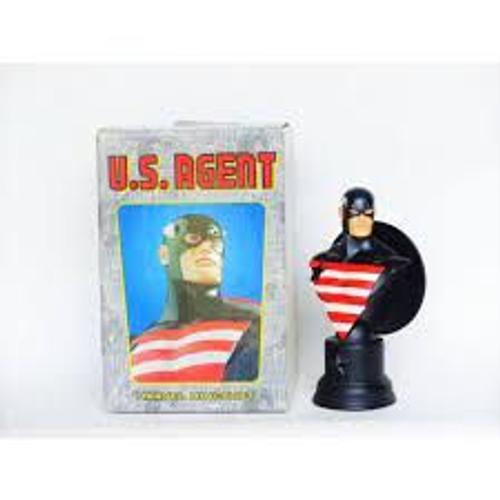 Marvel - Us Agent Mini Buste Peint À La Main - Produit Rétro Collector Numéroté En Résine Edition Limitée Statuette Vintage Randy Bowen - 2004