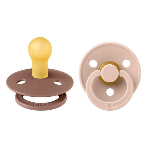 Bibs Sucette Colour Blush/Woodchuck 0-6 M, Lot De 2