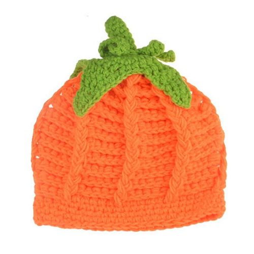 Chapeau En Forme De Citrouille Pour Enfants, Cadeau D'hiver, Pour Festival, Automne, Halloween, Casquettes De Dessin Animé, Orange, Tricoté Au Crochet, Nouveau