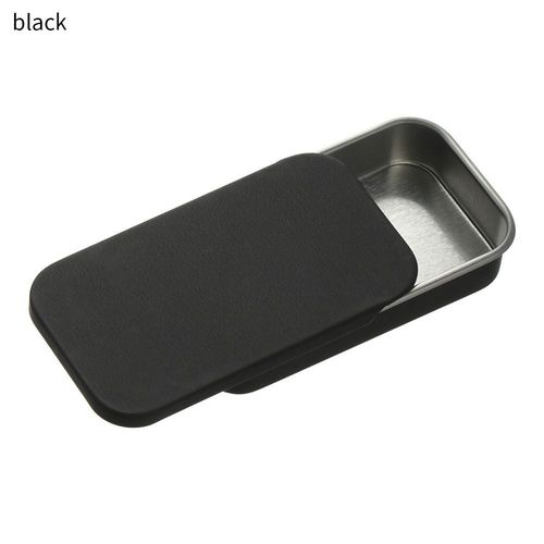 Mini boîte en fer à glissière rectangulaire vide, boîtes de rangement, bijoux de mariage, piluliers, boîtes en fer blanc, conteneur organisateur cosmétique 1 pièce