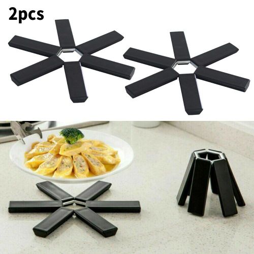 Sets De Table Créatifs, Pliables, Antidérapants, Résistants À La Chaleur, Pour Bol, Support De Pot, Dessous De Verre, Coussin, Accessoire De Cuisine, 2 Pièces