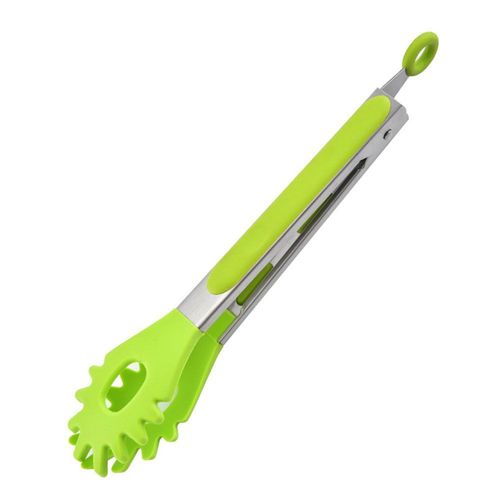 Pince De Cuisine Premium Antiadhésive, 10 Pouces, En Forme De Bouche De Crocodile, Pince À Spaghetti Pour Barbecue