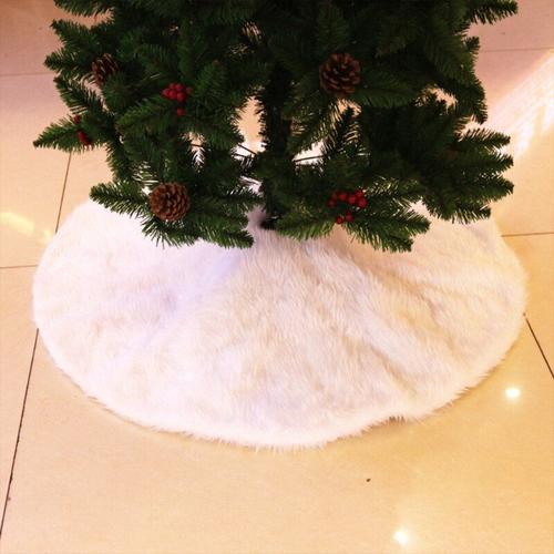 Jupe D'arbre De Noël 78cm, Tapis D'arbre De Noël En Peluche Blanc, Slim, Décor D'arbre De Noël, Fournitures De Fête, Nouvel An 2022