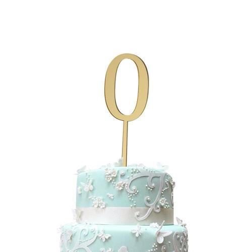 Décoration De Gâteau D'anniversaire En Acrylique, 6 Pièces, Nombre D'or 0-10, Cadeaux Pour Enfants, Décoration De Fête D'anniversaire Pour Bébé