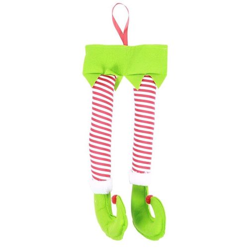 Jambes De Père Noël En Peluche Amusantes, Pieds En Peluche Avec Chaussures, Décorations Pour Porte D'arbre De Noël, Porte De Voiture, Nouveauté
