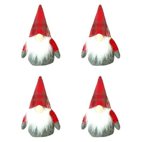 4 Pendentifs De Noël Faits À La Main, Poupée Sans Visage, Simulation De Moustache Douce, Cadeaux Pour Fête De Noël En Intérieur