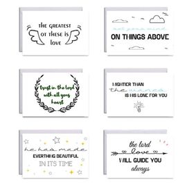 Lot De 6 Cartes De V¿Ux Chrétien Avec Enveloppes, Autocollants, Carte D'inspiration, Religieux, Jésus, Encouragement De Motivation, 4x6
