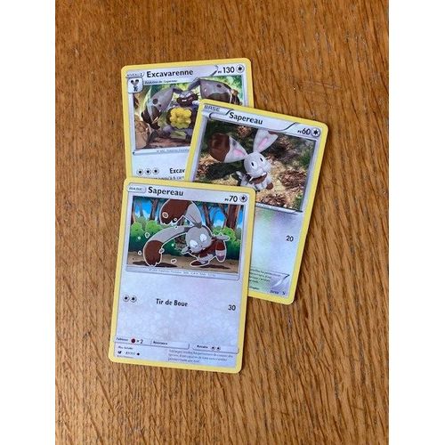(2374) 2x Sapereau + Excavarenne (Pokemon)