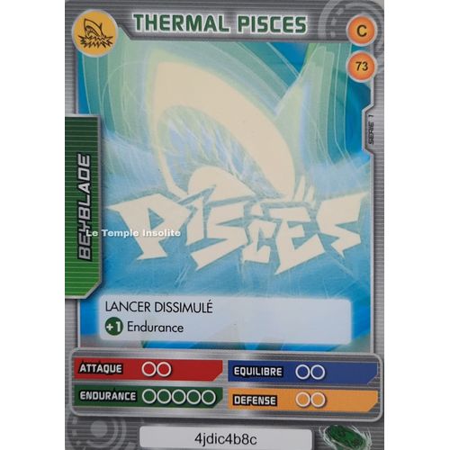 Carte Beyblade Serie 1 - Thermal Pisces C#73