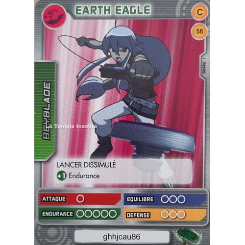 Carte Beyblade Serie 1 - Earth Eagle C#58