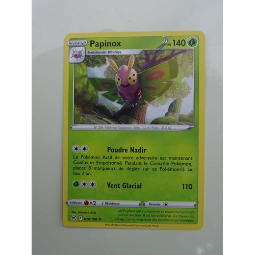 Carte Pokemon Papinox 140 Pv 010/196 Épée Et Bouclier - Origine Perdue