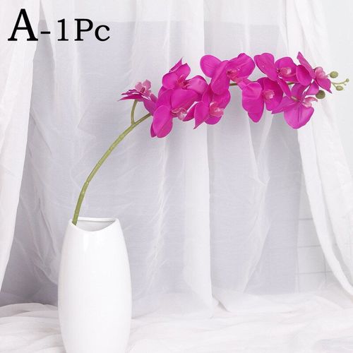 Vases d'orchidées papillon artificiels, 1 lot (9 têtes), plantes décoratives pour la maison, pour mariage, cadeaux de noël, fleurs artificielles