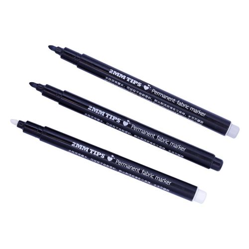 Stylo Marqueur Permanent De Peinture Sur Tissu, 3 Pièces, Pour T-Shirt, Textile, Vêtements, Outils De Couture, Stylos D'art Artisanal