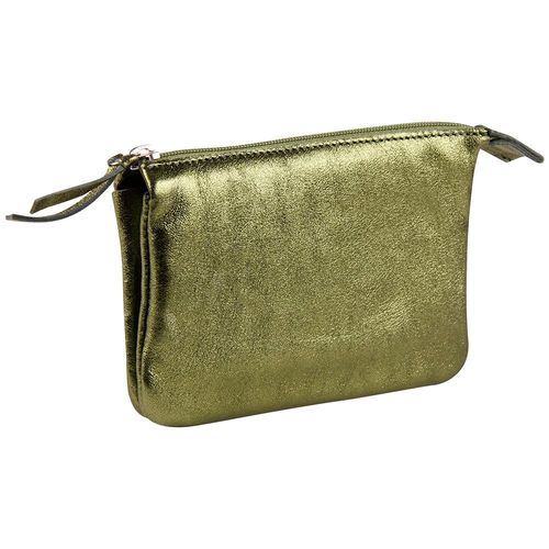 Pochette cuir CLAIREFONTAINE Cuirisé 2 compartiments vert