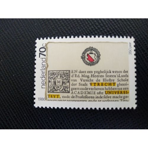 Timbre Pays Bas Yt 1271 Acte Fondateur De L'université D'utrecht 1986 ( 050906 )