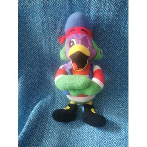 Peluche Doudou Mascotte Patch Perroquet Pirate Club Siblu