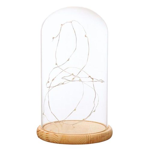 Cloche Dôme En Verre Avec Éclairage Led Suspendu, Lampe De Table Pour Mariage