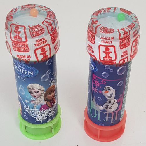 Jouet Plein Air Bulles / Lot De 2 Flacons De Produita Bulles / Reine Des Neiges/ Frozen / Disney/ Avec Labyrinthe A Billes / Couleurs Aléatoires