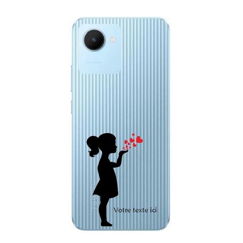 Coque Realme C30 Et Narzo 50i Prime Silhouette Coeur Avec Votre Texte