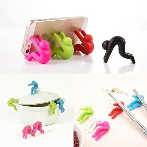Figurine Support Multi Fonction Petit Bonhomme Anti Débordement Rouge