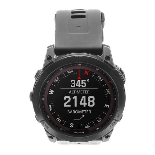 Garmin Fenix 7x Sapphire Solar - 51 Mm - Titane Gris Carbone Dlc - Montre De Sport Avec Bracelet - Silicone - Noir - Taille Du Poignet : 127-210 Mm - Affichage 1.4" - 32 Go - Bluetooth, Wi-Fi...