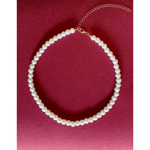 Collier Perles Avec Chaîne Dorée