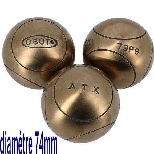 Boules De Pétanque Obut Boules De Pétanque Obut Atx Competition 174mm Argent Métalisé 710g