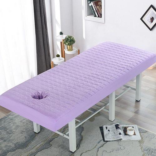 Couleur Violette Taille 60x185cm Drap-Housse De Table De Massage Pour Salon De Beauté, 3 Tailles, Épais, Doux Pour La Peau, Couverture De Lit De Traitement De Spa Avec Trou De Respiration