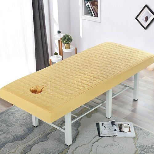 Couleur Jaune Taille 80x190cm Drap-Housse De Table De Massage Pour Salon De Beauté, 3 Tailles, Épais, Doux Pour La Peau, Couverture De Lit De Traitement De Spa Avec Trou De Respiration