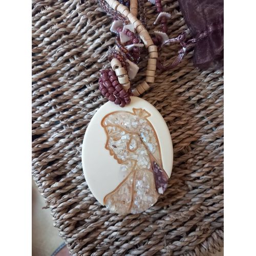 Collier Vintage Gros Pendentif Femme
