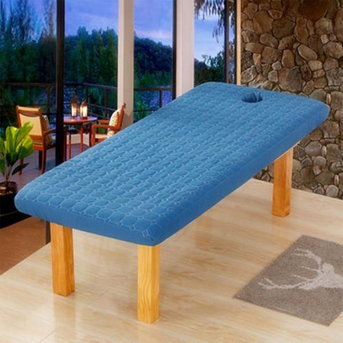 Couleur Bleue Taille Taie D'oreiller Drap-Housse De Lit De Table De Massage, Housse De Sueur, Bande De Caoutchouc, Couverture De Lit De Spa Avec Trou Pour Le Visage