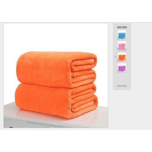 Couleur Orange Couverture Polaire En Peluche Pour Animaux De Compagnie, Plaid Chaud, Pour La Maison, Canapé, Flanelle