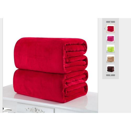 La Couleur Rouge Couverture Polaire En Peluche Pour Animaux De Compagnie, Plaid Chaud, Pour La Maison, Canapé, Flanelle