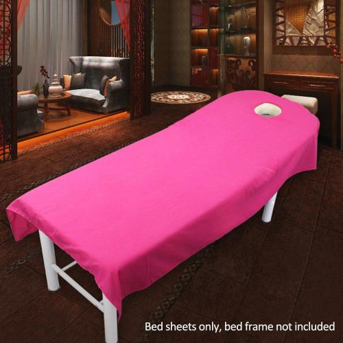 Couleur Rose Rouge Taille 120x190cm Literie Confortable Pour La Maison, Drap De Lit En Microfibre, Résistant Aux Plis, Doux, Pour Massage, Spa, Salon, Housse De Table, Canapé