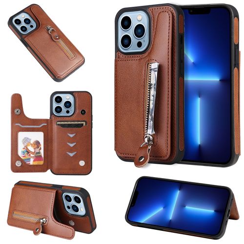 Coque Iphone 13 Pro,Etui Pour Iphone 13 Pro,Coque En Cuir Pour Iphone 13 Pro,Convient A Etui La Iphone 13 Pro,Marron